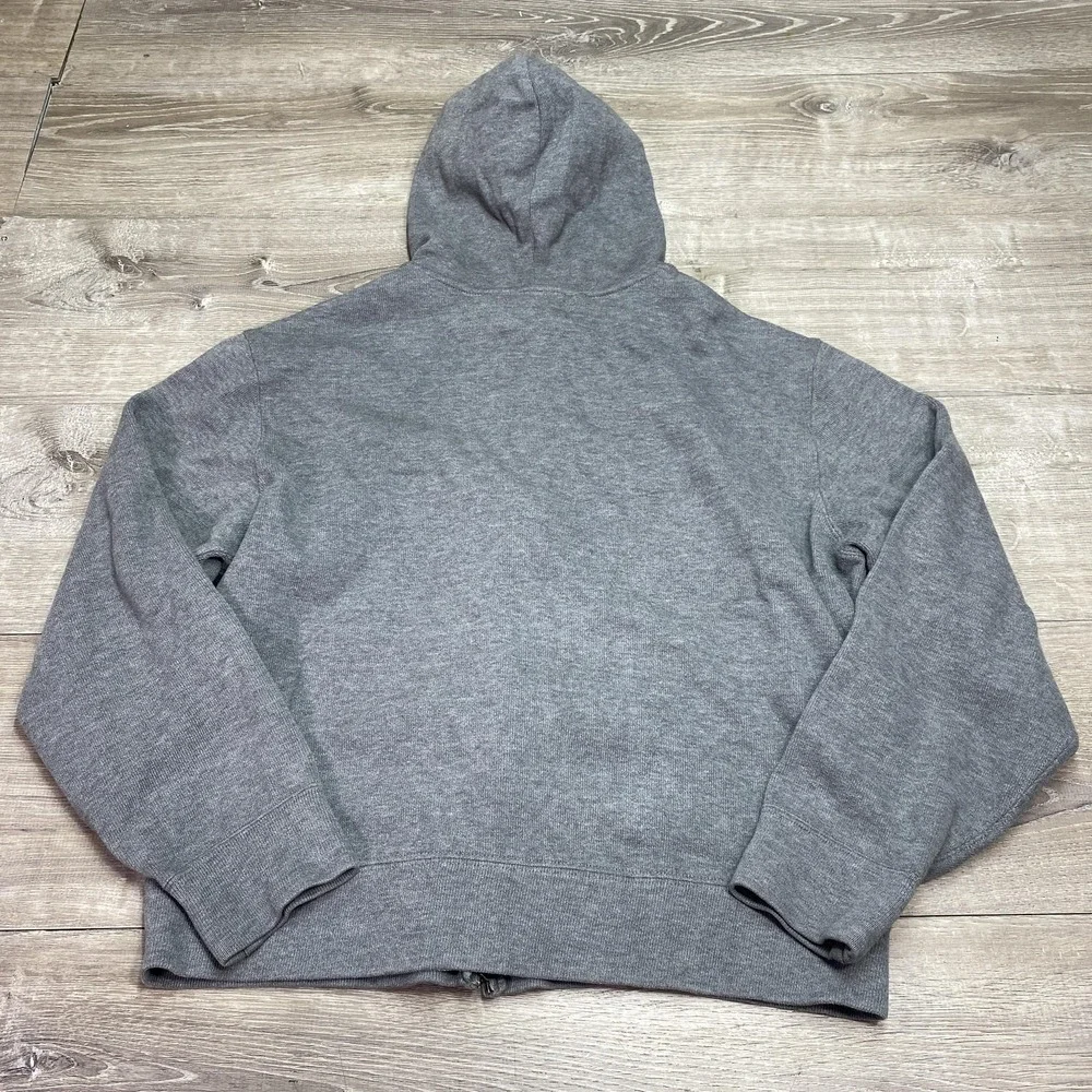 Polo Ralph Lauren‎ Hoodie Mens Large Gray Cotton Full Zip Pony Logo Sweatshirt